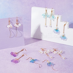 DIY-Set zur Herstellung von Glasblumen-Ohrhängern&nbsp;DIY-SC0018-36