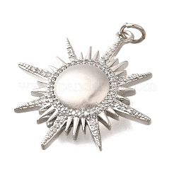 Pendentifs avec zircon cubiques à micro-pavés en laiton&nbsp;KK-Q043-25P