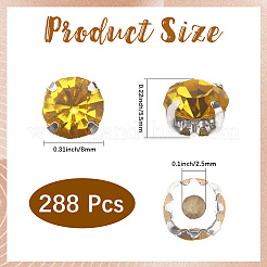 288 Stück Strass aufnähen&nbsp;RGLA-CY0001-01B