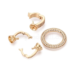 Messing Micro Pave klare Zirkonia Falte über Verschlüsse&nbsp;KK-Q074-19G