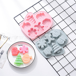 Weihnachtsnahrungsmittelqualität Silikonwaffelformen&nbsp;X-DIY-L025-039