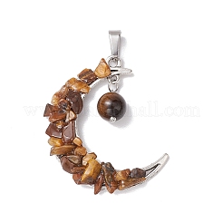 8 Stück 8 Stile natürliche gemischte Edelstein-Chip-Anhänger&nbsp;PALLOY-JF02835