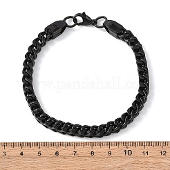 Braccialetti a catena cubana in acciaio inossidabile 304 per donne e uomini&nbsp;BJEW-F527-07EB