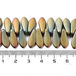 Chapelets de perles en verre électroplaqué&nbsp;EGLA-P057-03A-FP01