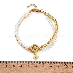 Messing mehradrige Armbänder&nbsp;BJEW-M056-01G
