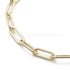 Bracciale da donna con ciondolo a forma di cuore in lega con catenelle in ottone a graffetta&nbsp;BJEW-JB08895-01