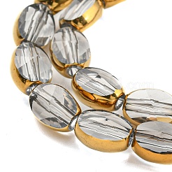 Chapelets de perles en verre transparent électrolytique&nbsp;EGLA-G037-03A-HP08