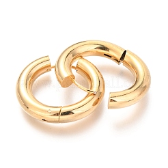 Boucles d'oreilles créoles huggies en acier inoxydable 202 avec placage sous vide PVD&nbsp;EJEW-O087-08A-G
