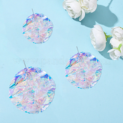 3 pièce de 3 styles de décorations suspendues rondes en plastique&nbsp;DIY-GF0011-71