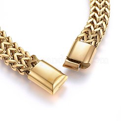 Colliers à chaîne de blé en acier inoxydable 304&nbsp;NJEW-H493-14G