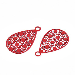 Pendentifs en filigrane d'acier inoxydable 430 peints par pulvérisation&nbsp;STAS-WH0047-78H