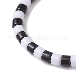 Zweifarbige Stretch-Armbänder aus Acrylsäulenperlen für Damen&nbsp;BJEW-JB10785