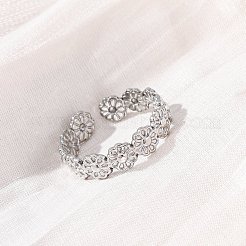 Bague ouverte en acier inoxydable 304 pour femme&nbsp;RJEW-Z083-01P