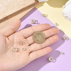 3 Stück 3 Stile Messing Micro Pave klare Zirkonia Charms Anhänger&nbsp;ZIRC-YW0001-35