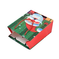 Weihnachtspapier-Tragetaschen mit Weihnachtsmann-Aufdruck&nbsp;ABAG-P015-01C