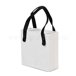Schubladenboxen für Schmucksets aus PU mit quadratischem Schwamm im Inneren und rechteckigen Schmuckbeuteln aus strukturiertem Papier&nbsp;LS-ABAG-B009-02B