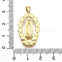 Cremagliera placcatura micro ottone spianare pendenti zirconi&nbsp;KK-D343-10G