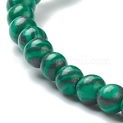 Synthetische Armbänder aus Malachit-Perlen&nbsp;BJEW-D446-A-16
