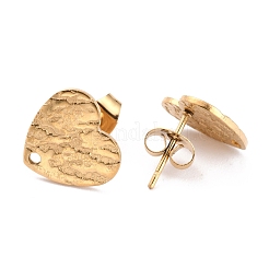 Placcatura ionica (ip) 304 acciaio inossidabile orecchini a perno&nbsp;EJEW-O104-09G