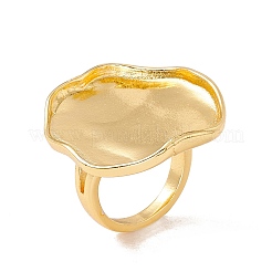 Bague ovale en laiton à manchette ouverte sertis d'émail&nbsp;X-KK-G428-03G