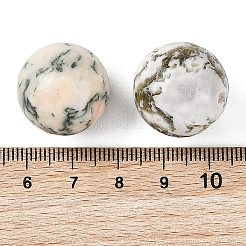 Perles sphériques en agate d'arbre naturelle&nbsp;GG-D003-A02