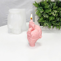 Stampi per statue in silicone per candele fai-da-te a forma di cuore (organo).&nbsp;CAND-PW0007-025