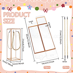 Transparente Geschenk-Trageboxen aus Haustierplastik&nbsp;CON-WH0085-61C-01