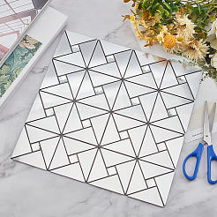 Adesivi murali autoadesivi in plastica con mosaico quadrato in alluminio&nbsp;DIY-WH0257-15A