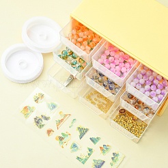 Kit fai da te per realizzare braccialetti con perline in vetro soffiato&nbsp;DIY-FZC0001-01D