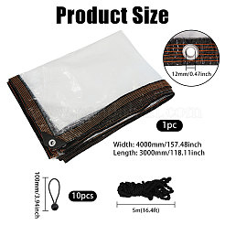 Tela impermeable transparente de plástico pe&nbsp;AJEW-WH0817-134