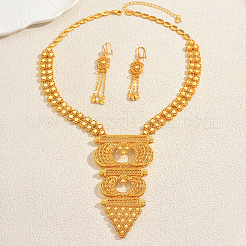 Set di orecchini e collane geometriche cave in lega esagerata per donna&nbsp;YR7316