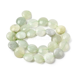 Natürliche flache runde Xiuyan Jade Perlen Stränge&nbsp;G-L245-03A