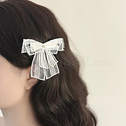 7 Yards Organza-Spitzenband mit Schleife und Kunstperle&nbsp;OCOR-HY0002-20