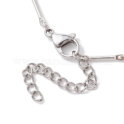 2 pz 2 colori collana scorrevole in ottone&nbsp;AJEW-JB01275