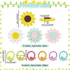 Sonnenblumen-Stricknadelspitzenschutz aus Silikon&nbsp;DIY-NB0010-91