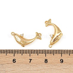 Pendentifs en laiton à micro pavé de zircones cubiques sur le thème de l'océan&nbsp;KK-F902-08D-G