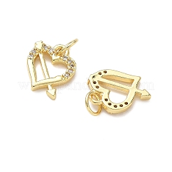 Pendentifs avec zircon cubiques à micro-pavés en laiton&nbsp;KK-I379-15G-06