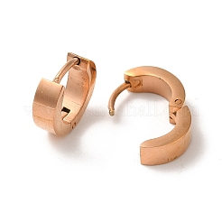 Orecchini a cerchio in acciaio inossidabile 304 con placcatura ionica lucidante (ip)&nbsp;EJEW-P255-11RG