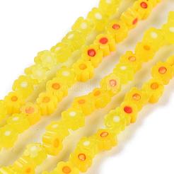 Millefiori a mano fili di perline di vetro&nbsp;X-LAMP-J035-4mm-06