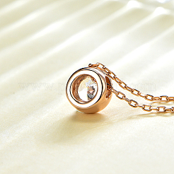 Collana clavicola con zircone rotondo geometrico in argento s925&nbsp;TX6614