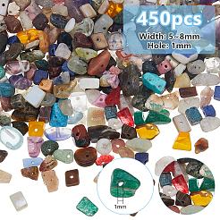 2 Strang natürliche und synthetische gemischte Edelsteinsplitterperlenstränge&nbsp;G-DC0001-56
