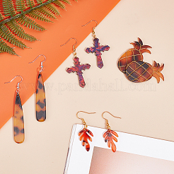 Kits de fabrication de boucles d'oreilles pendantes en bois de bricolage&nbsp;DIY-OC0006-93