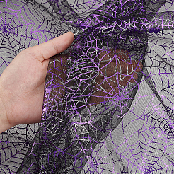 Tela de malla de poliéster de halloween&nbsp;DIY-WH0496-74C-04