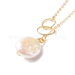 Collier pendentif perle baroque naturelle&nbsp;NJEW-JN03599-01