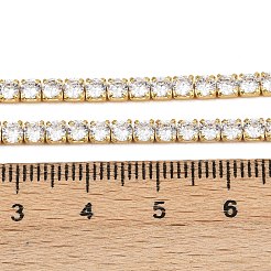 925 catena in argento sterling con zirconi cubici trasparenti&nbsp;STER-C016-02B-G02