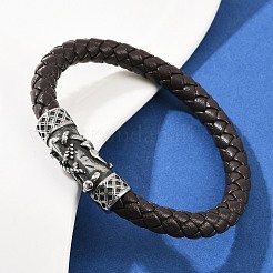 Geflochtene Mikrofaser-Lederarmbänder für Männer und Frauen&nbsp;BJEW-H631-01AS-02