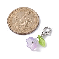 5 pezzo di decorazioni pendenti in acrilico con fiori e foglie&nbsp;HJEW-JM01365-01