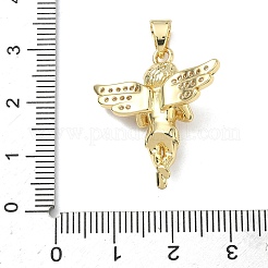 Messing micro pave klare zirkonia anhänger&nbsp;KK-I476-15G