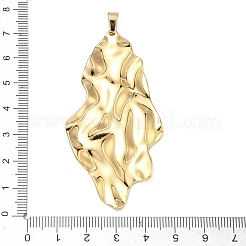 Grands pendentifs texturés en acier inoxydable 304&nbsp;STAS-F340-06G