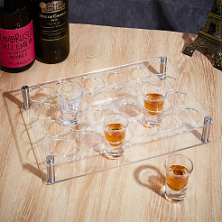 Support organisateur de mini verres à shot en acrylique à 24 trou&nbsp;ODIS-HY0001-06